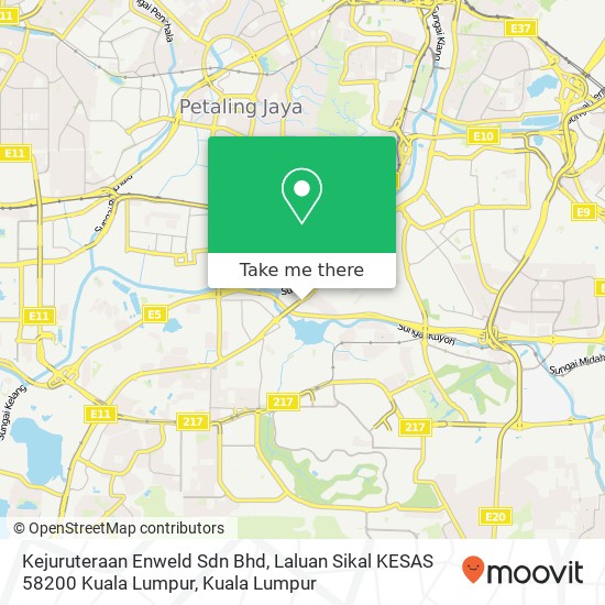 Kejuruteraan Enweld Sdn Bhd, Laluan Sikal KESAS 58200 Kuala Lumpur map