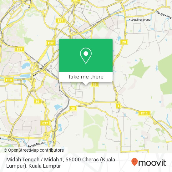 Midah Tengah / Midah 1, 56000 Cheras (Kuala Lumpur) map