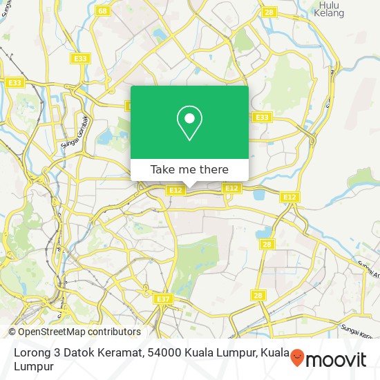 Peta Lorong 3 Datok Keramat, 54000 Kuala Lumpur