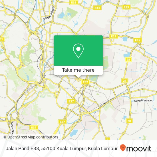 Peta Jalan Pand E38, 55100 Kuala Lumpur