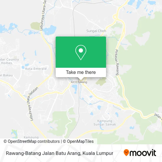 Rawang-Batang Jalan Batu Arang map
