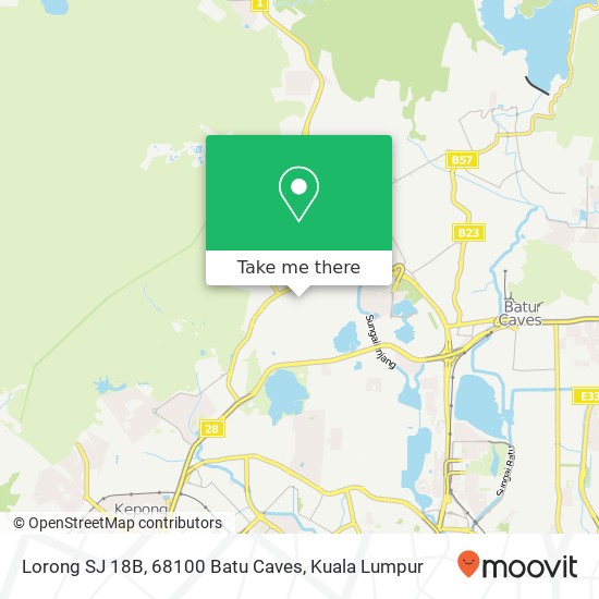 Peta Lorong SJ 18B, 68100 Batu Caves