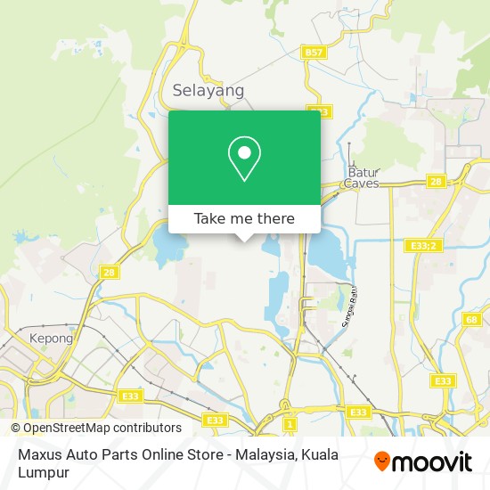 Maxus Auto Parts Online Store - Malaysia map