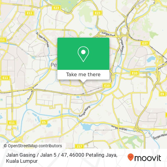 Peta Jalan Gasing / Jalan 5 / 47, 46000 Petaling Jaya