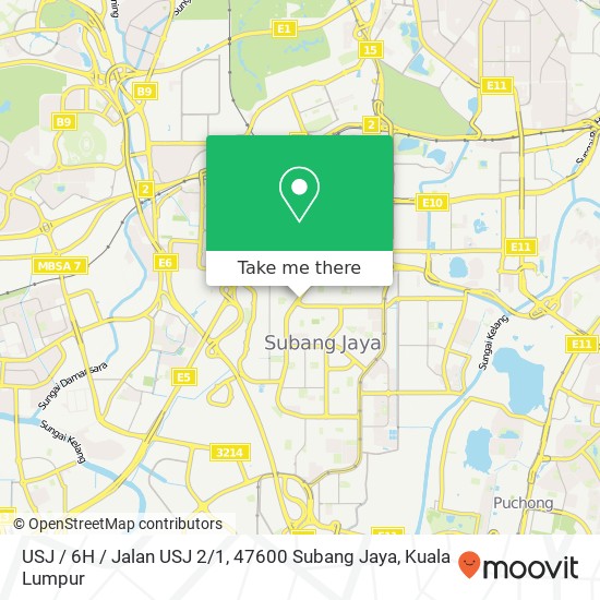 USJ / 6H / Jalan USJ 2 / 1, 47600 Subang Jaya map