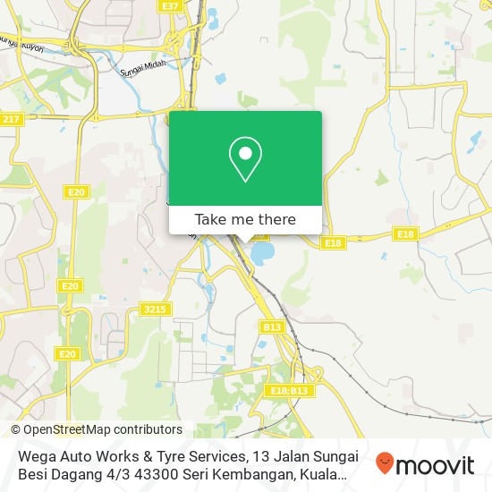 Wega Auto Works & Tyre Services, 13 Jalan Sungai Besi Dagang 4 / 3 43300 Seri Kembangan map