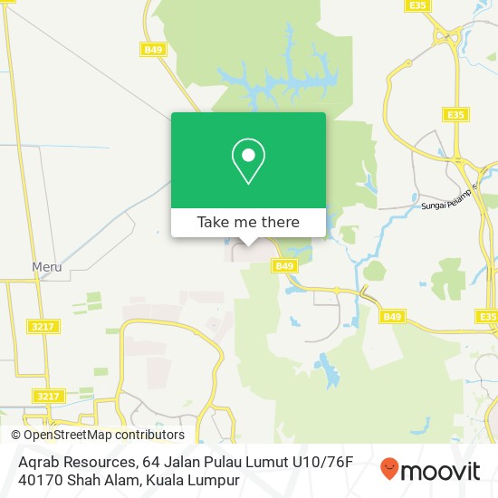 Aqrab Resources, 64 Jalan Pulau Lumut U10 / 76F 40170 Shah Alam map