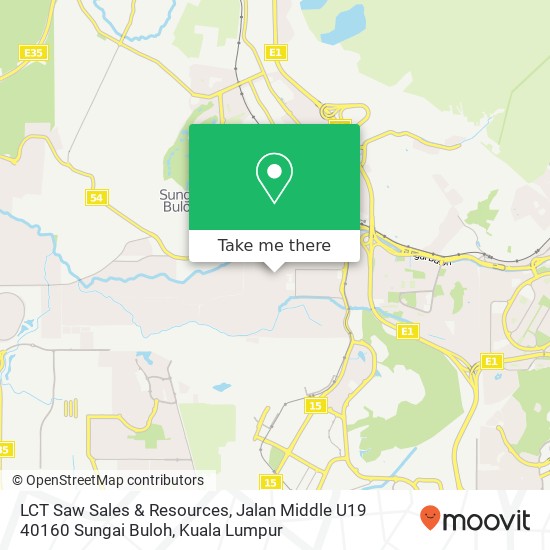 LCT Saw Sales & Resources, Jalan Middle U19 40160 Sungai Buloh map