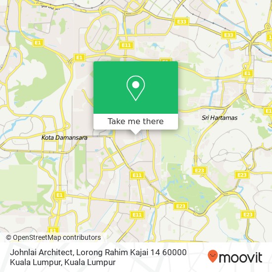 Johnlai Architect, Lorong Rahim Kajai 14 60000 Kuala Lumpur map
