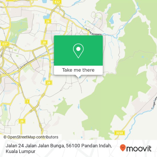 Peta Jalan 24 Jalan Jalan Bunga, 56100 Pandan Indah