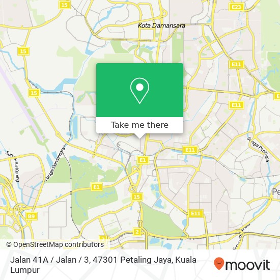 Peta Jalan 41A / Jalan / 3, 47301 Petaling Jaya