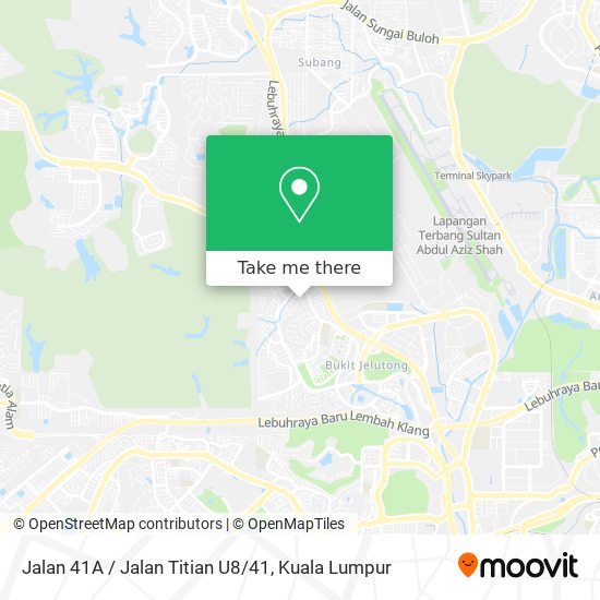 Peta Jalan 41A / Jalan Titian U8/41