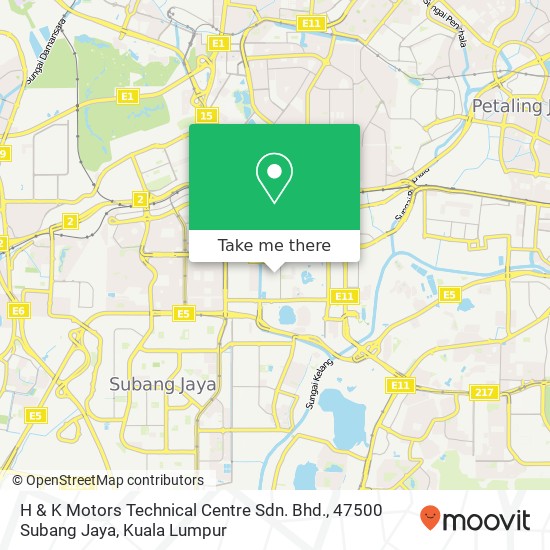 H & K Motors Technical Centre Sdn. Bhd., 47500 Subang Jaya map