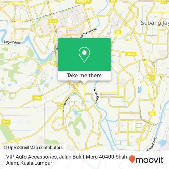 VIP Auto Accessories, Jalan Bukit Meru 40400 Shah Alam map