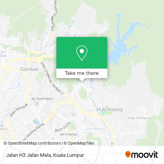 Jalan H3 Jalan Mela map