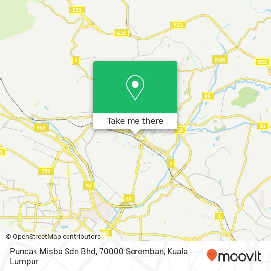 Peta Puncak Misba Sdn Bhd, 70000 Seremban