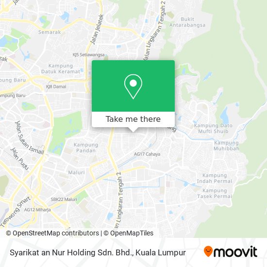 Peta Syarikat an Nur Holding Sdn. Bhd.