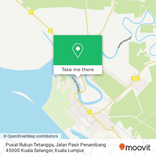 Peta Pusat Rukun Tetangga, Jalan Pasir Penambang 45000 Kuala Selangor