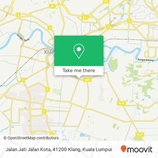 Peta Jalan Jati Jalan Kota, 41200 Klang