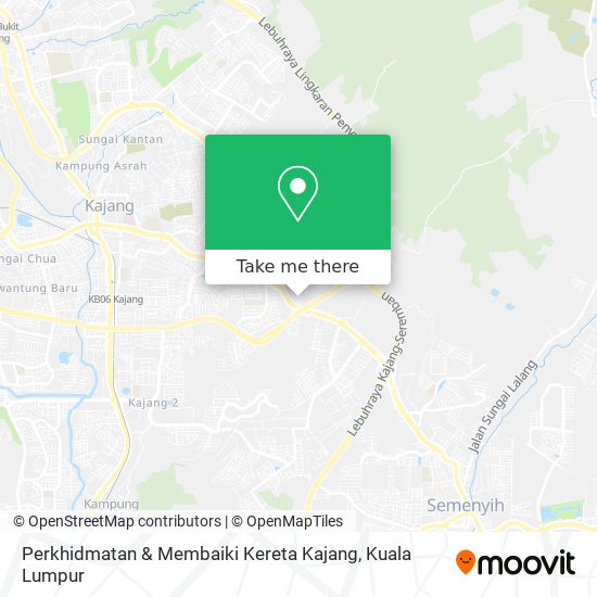 Peta Perkhidmatan & Membaiki Kereta Kajang