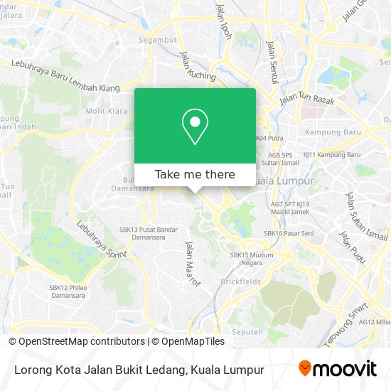Lorong Kota Jalan Bukit Ledang map