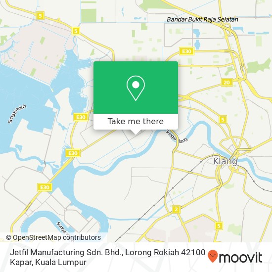 Jetfil Manufacturing Sdn. Bhd., Lorong Rokiah 42100 Kapar map