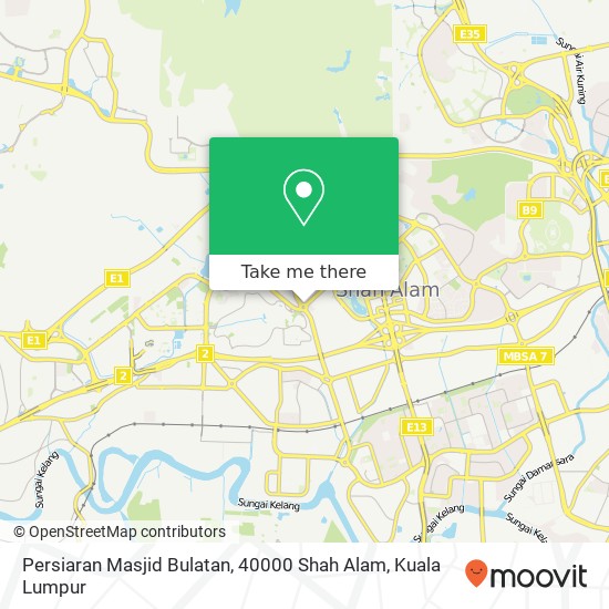 Peta Persiaran Masjid Bulatan, 40000 Shah Alam