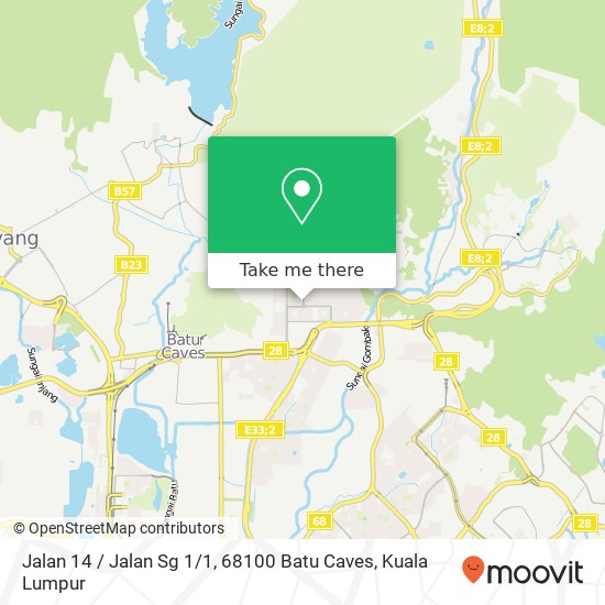 Peta Jalan 14 / Jalan Sg 1 / 1, 68100 Batu Caves