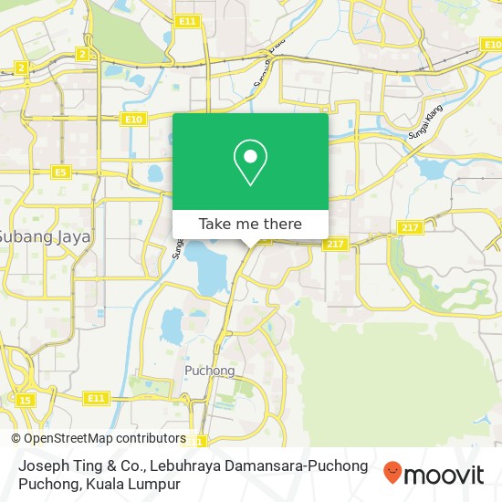 Peta Joseph Ting & Co., Lebuhraya Damansara-Puchong Puchong