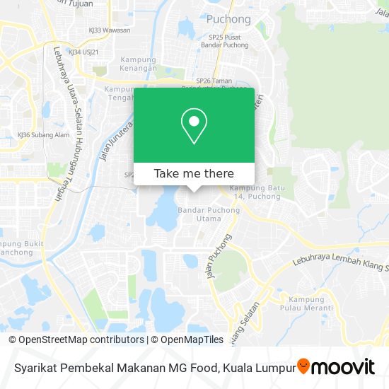 Peta Syarikat Pembekal Makanan MG Food