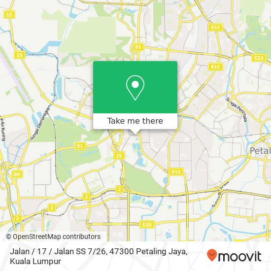 Peta Jalan / 17 / Jalan SS 7 / 26, 47300 Petaling Jaya