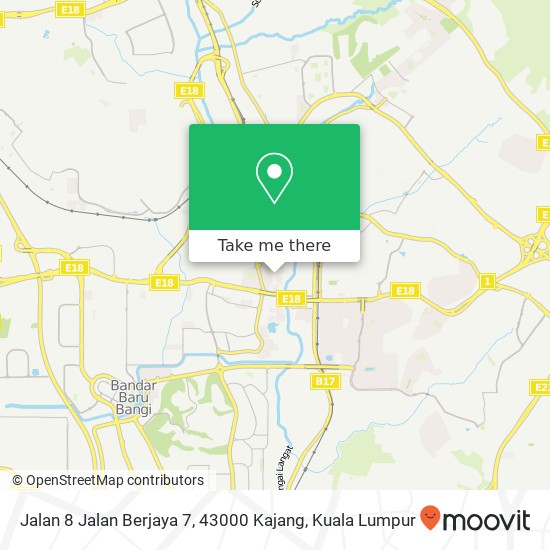 Peta Jalan 8 Jalan Berjaya 7, 43000 Kajang