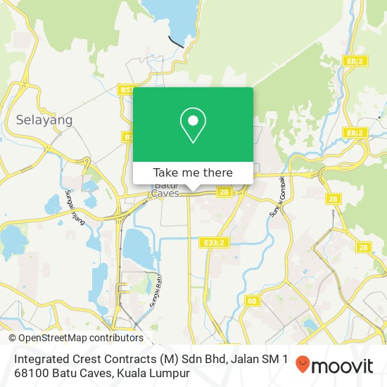 Integrated Crest Contracts (M) Sdn Bhd, Jalan SM 1 68100 Batu Caves map