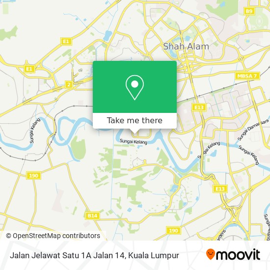 Jalan Jelawat Satu 1A Jalan 14 map