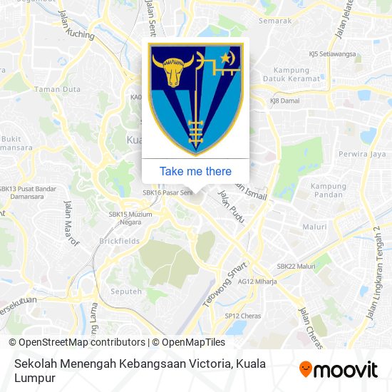 Peta Sekolah Menengah Kebangsaan Victoria