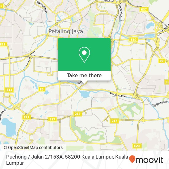 Peta Puchong / Jalan 2 / 153A, 58200 Kuala Lumpur