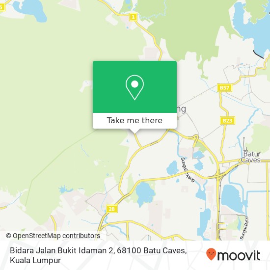 Peta Bidara Jalan Bukit Idaman 2, 68100 Batu Caves