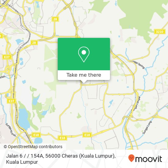 Peta Jalan 6 / / 154A, 56000 Cheras (Kuala Lumpur)