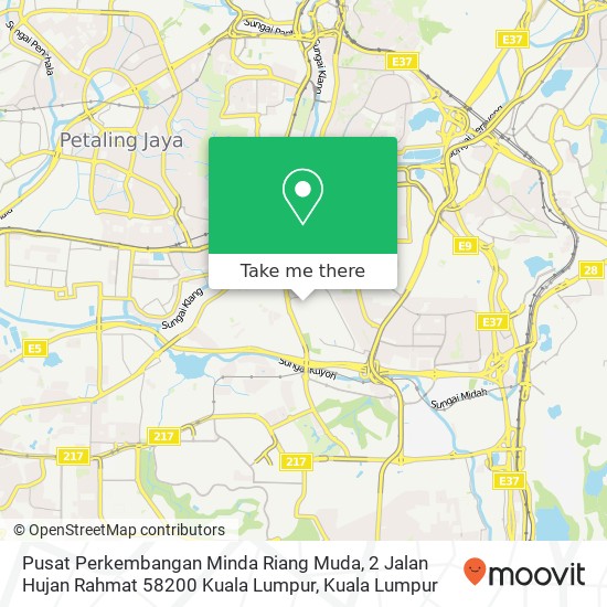 Pusat Perkembangan Minda Riang Muda, 2 Jalan Hujan Rahmat 58200 Kuala Lumpur map