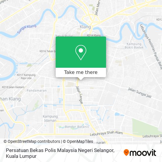 Peta Persatuan Bekas Polis Malaysia Negeri Selangor