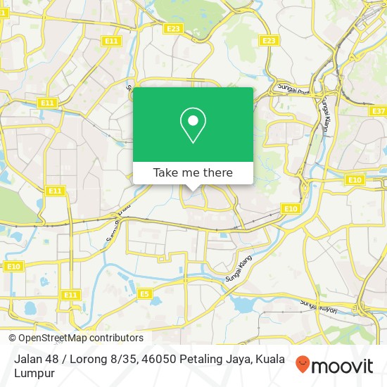 Peta Jalan 48 / Lorong 8 / 35, 46050 Petaling Jaya