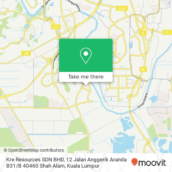 Kre Resources SDN BHD, 12 Jalan Anggerik Aranda B31 / B 40460 Shah Alam map