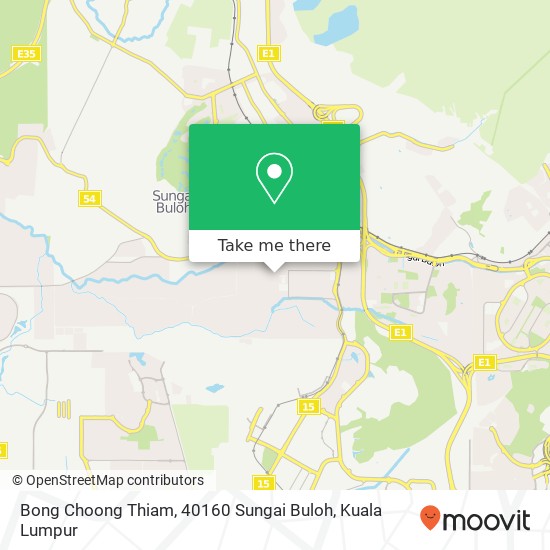 Peta Bong Choong Thiam, 40160 Sungai Buloh