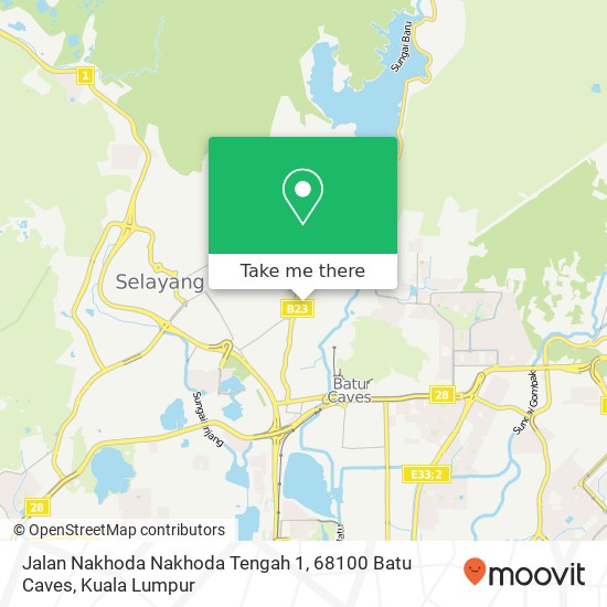 Peta Jalan Nakhoda Nakhoda Tengah 1, 68100 Batu Caves