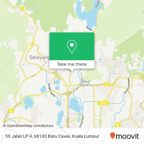 Peta 59 Jalan LP 4, 68100 Batu Caves