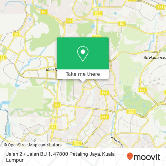 Jalan 2 / Jalan BU 1, 47800 Petaling Jaya map