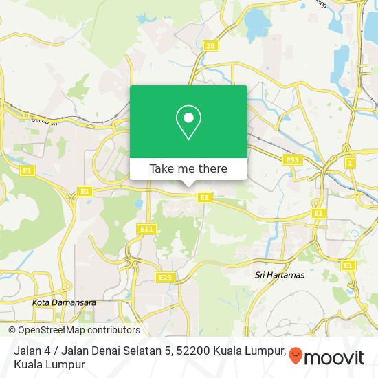 Jalan 4 / Jalan Denai Selatan 5, 52200 Kuala Lumpur map