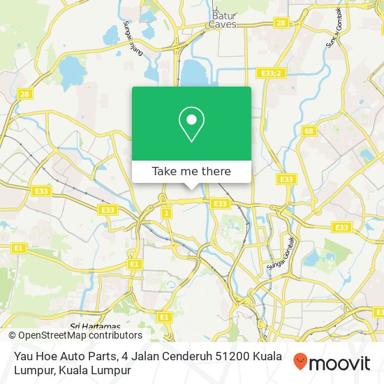 Yau Hoe Auto Parts, 4 Jalan Cenderuh 51200 Kuala Lumpur map