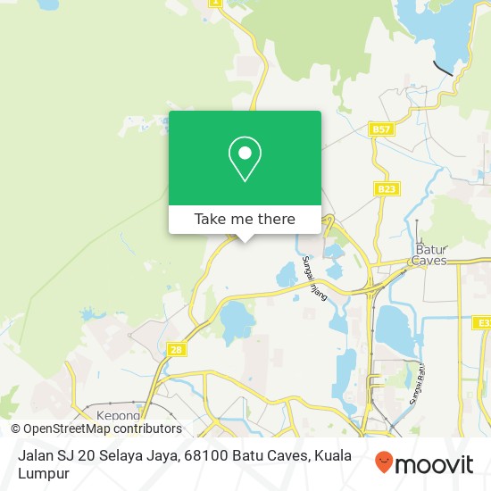 Peta Jalan SJ 20 Selaya Jaya, 68100 Batu Caves