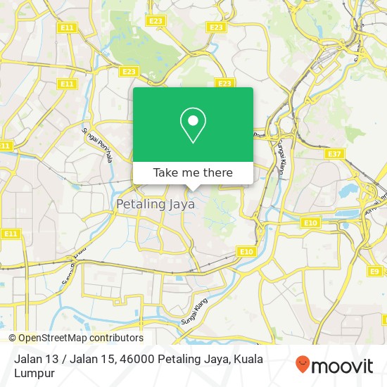 Peta Jalan 13 / Jalan 15, 46000 Petaling Jaya